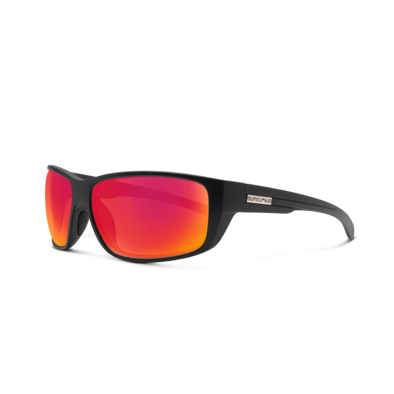 Suncloud Milestone - 240790 - Matte Black | Polarized Red Mirror