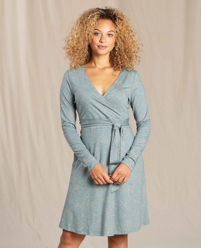 Toad & Co T1771702 W's Cue Wrap LS Dress