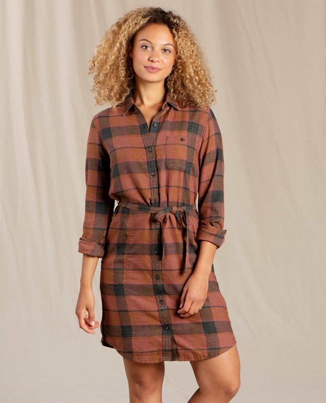 Toad & Co T1781908 W's Re-Form Flannel Shirtdress