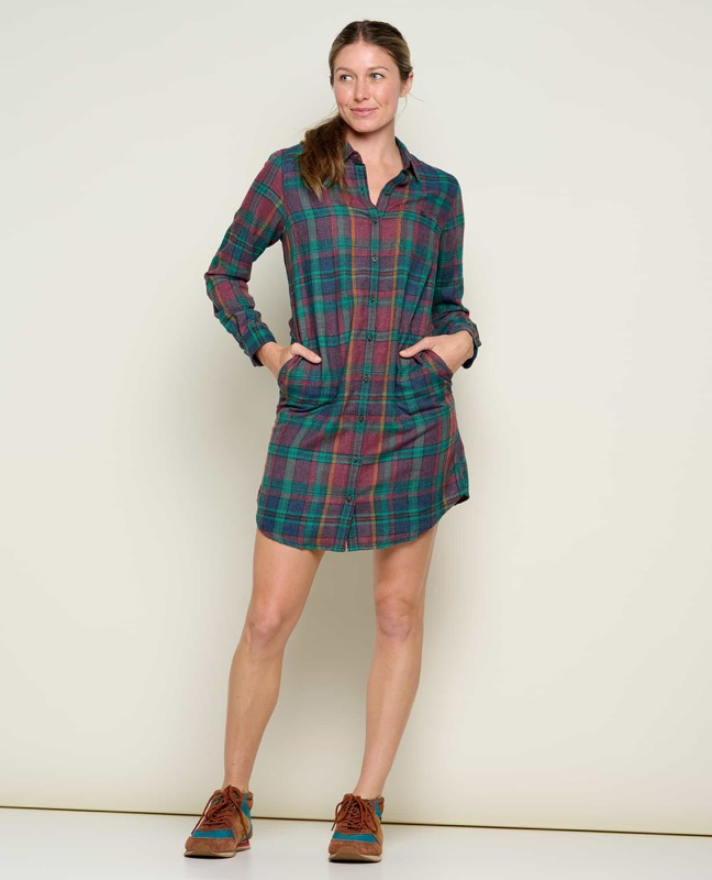 Toad & Co T1781908 W's Re-Form Flannel Shirtdress