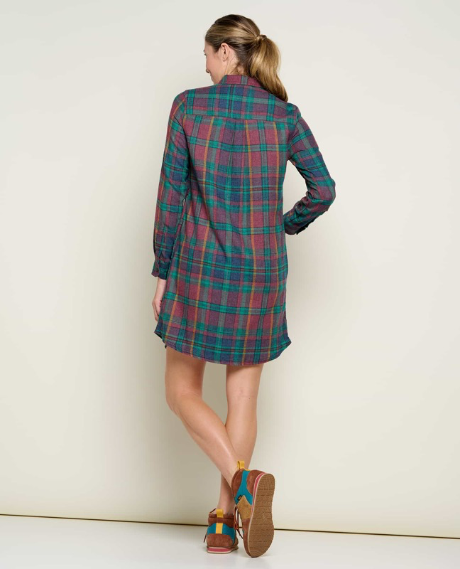 Toad & Co T1781908 W's Re-Form Flannel Shirtdress