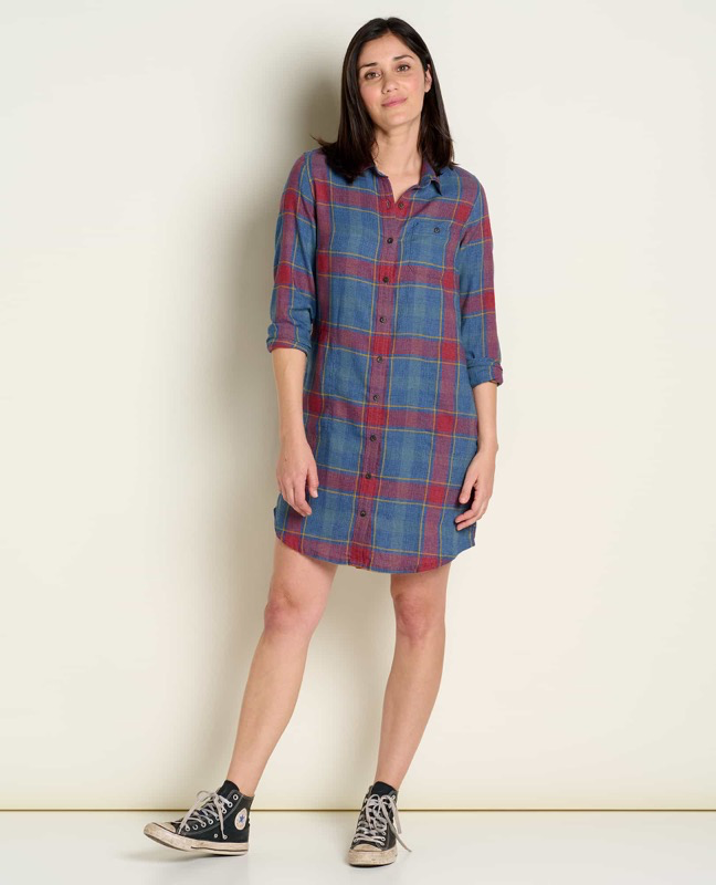 Toad & Co T1781908 W's Re-Form Flannel Shirtdress