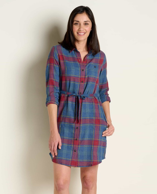 Toad & Co T1781908 W's Re-Form Flannel Shirtdress