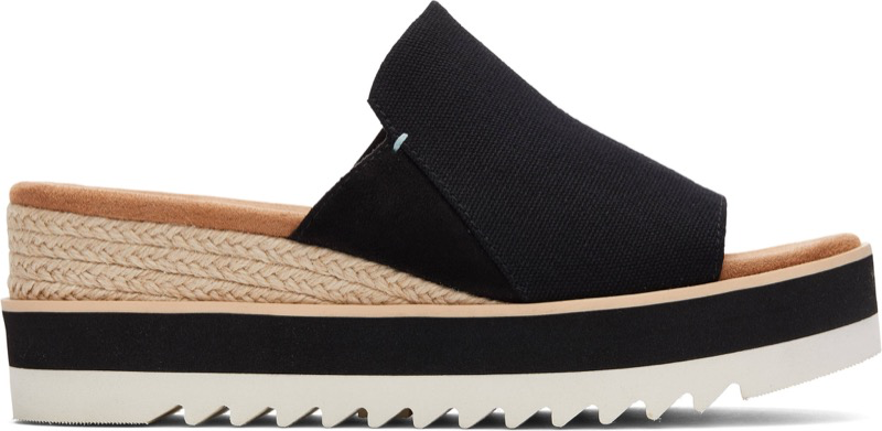 TOMS 10019736 Diana Mule Black Heavy Canvas