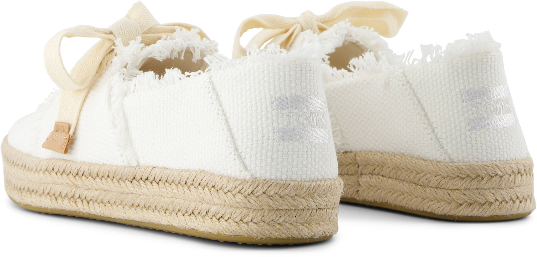 TOMS 10021879 Carolina Lace Up White Beachside Woven