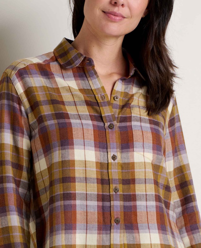 Toad & Co T1241411 Ws Re-Form Flannel Boxy LS Shirt