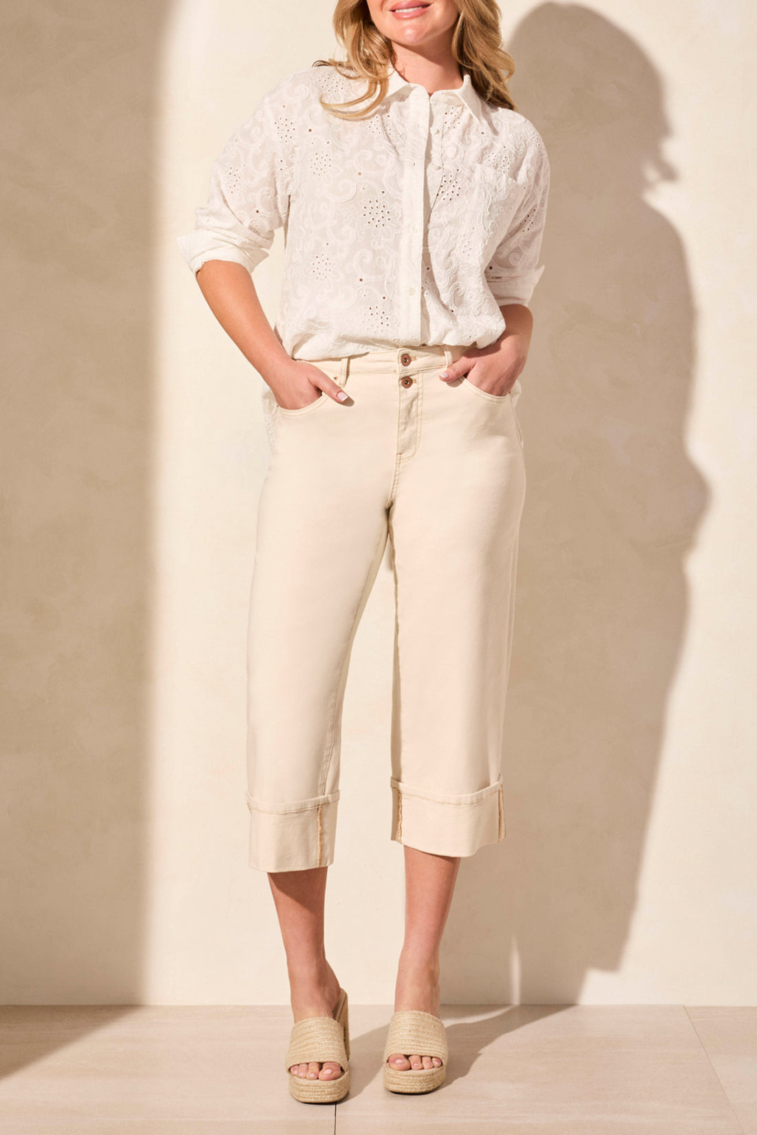 Tribal 5716O-4744 Brooke Girlfriend Wide Jeans w/cuff