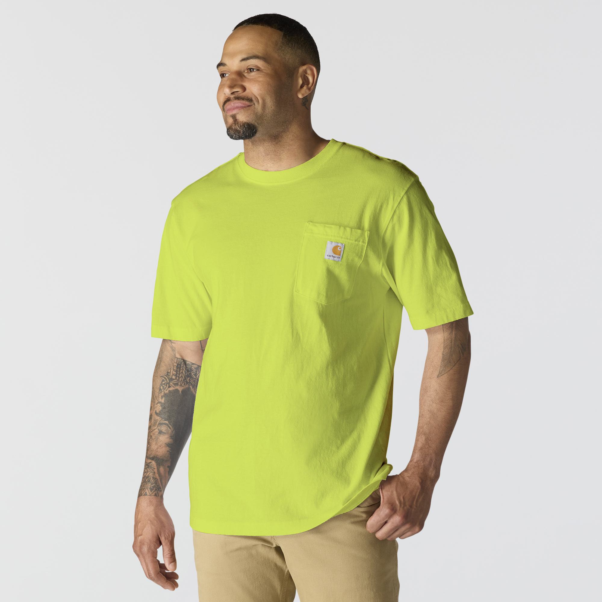 Carhartt K87BLM Iconic Pocket Tee - BrightLime