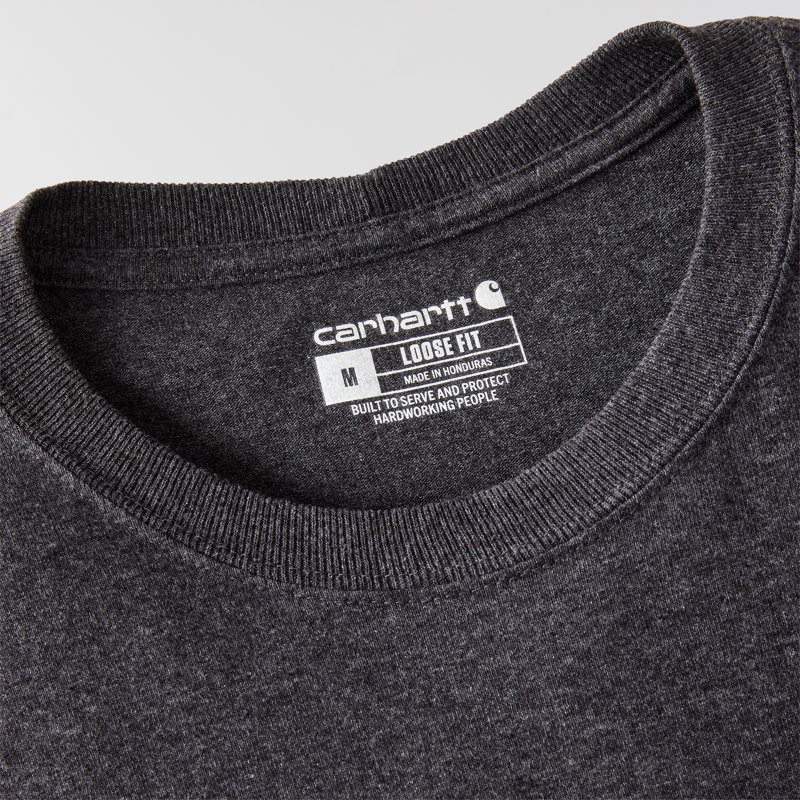 Carhartt K126CRH M LseFit HW LS Pkt TShrt - Carbon Heather