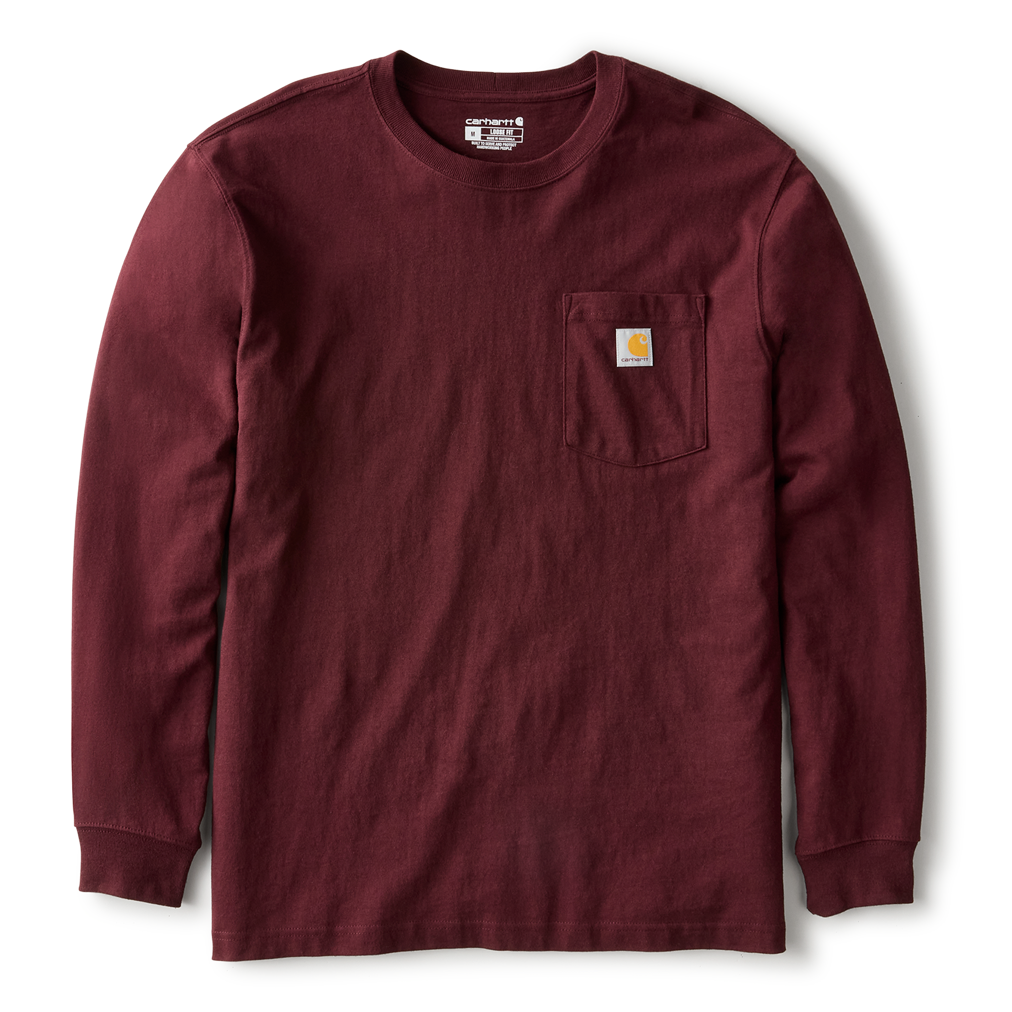 Carhartt K126PRT M LseFit HW LS Pkt TShrt - Port