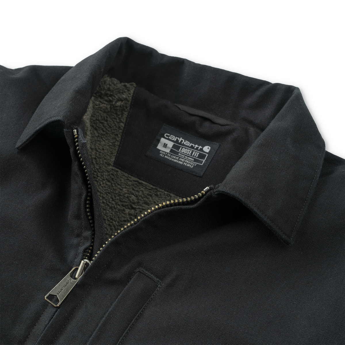 Carhartt 104293 Mens Loose Fit Washed Duck Sherpa-Lined Coat