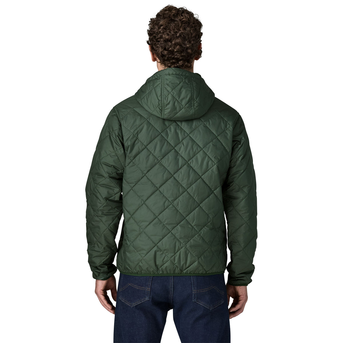 M's Diamond Quilted Bomber Hoody - 27611 - Canopy Green