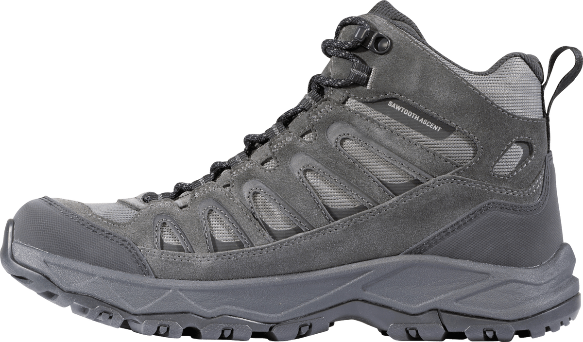 Oboz 77801CH Mens Sawtooth Ascent Mid B-DRY Charcoal