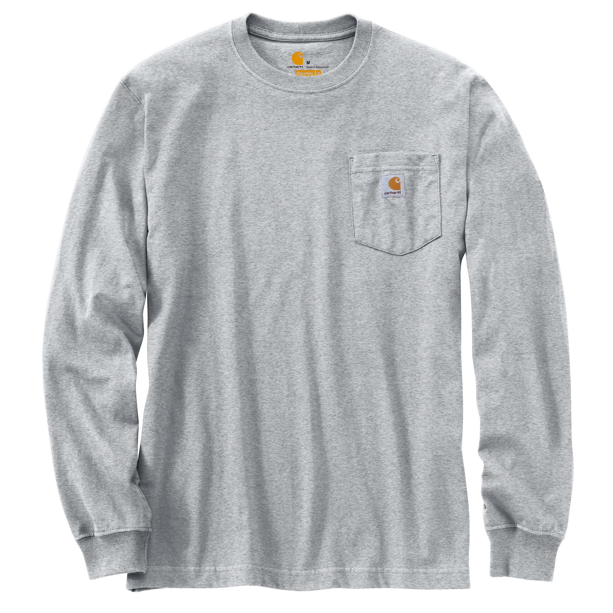 Carhartt K126HGY M LseFit HW LS Pkt TShrt - Heather Grey