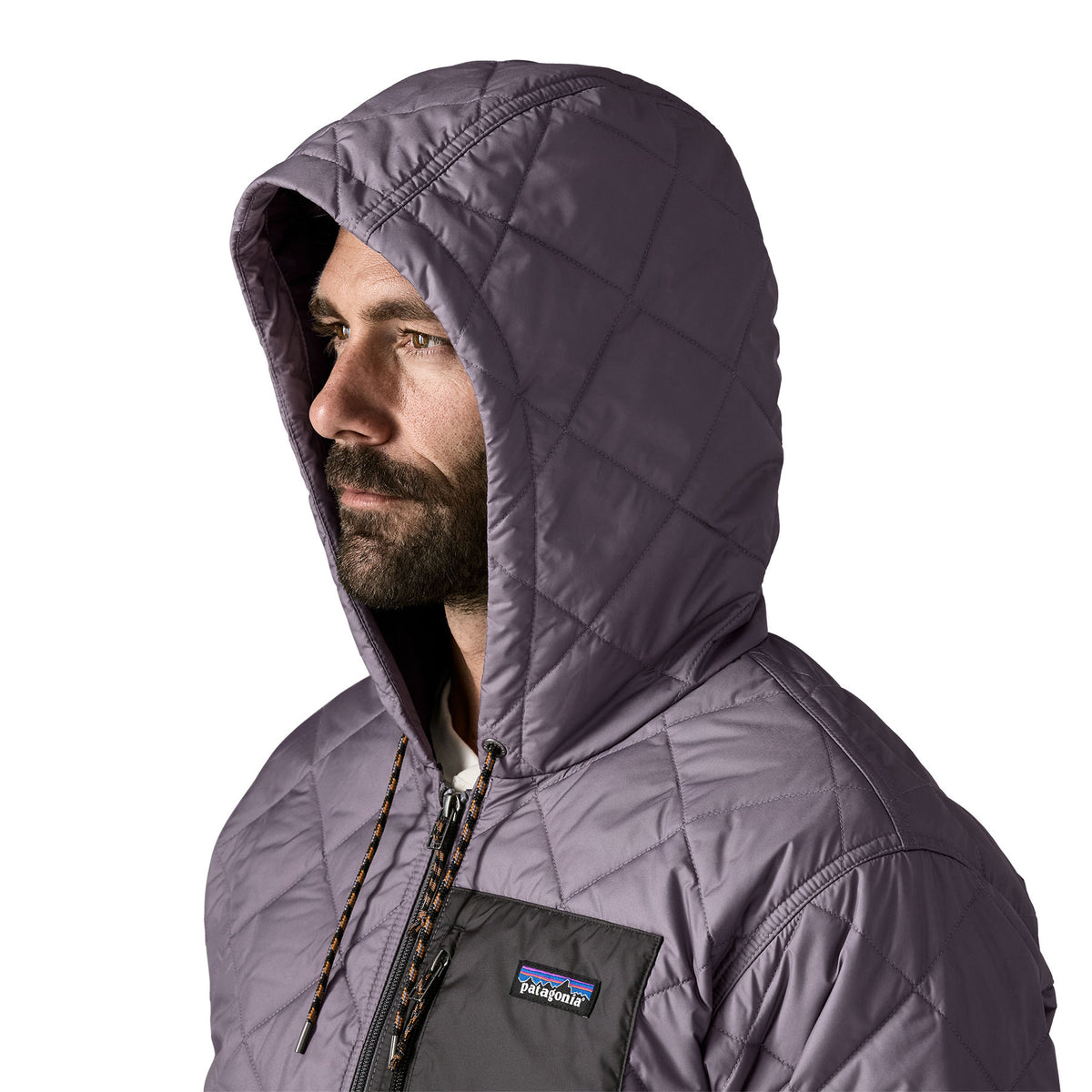 M's Diamond Quilted Bomber Hoody - 27611 - May Grey