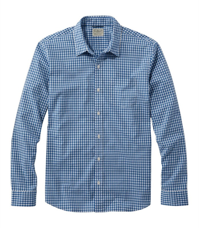 LL Bean Ms Comfort Str Perf Shirt LS Plaid - 521696