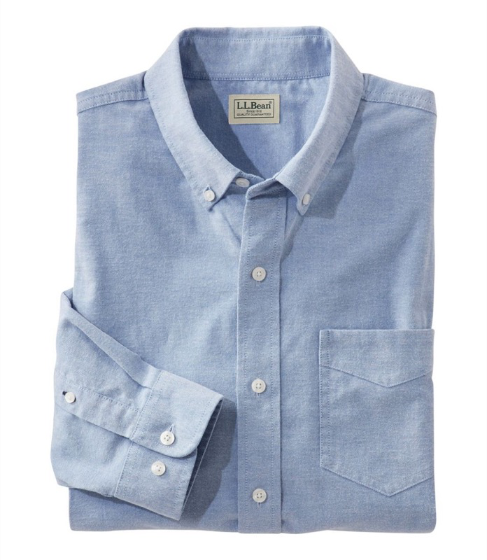 LL Bean Mens Comfort Stretch Oxford LS - 509415