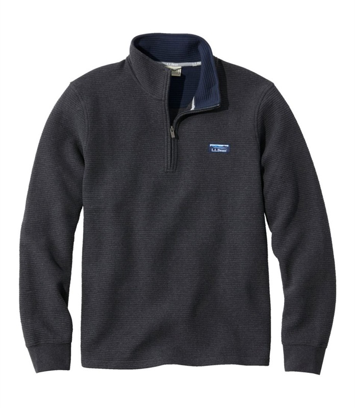 LL Bean Mens Lakewashed Double_knit 1/4 Zip - 520811