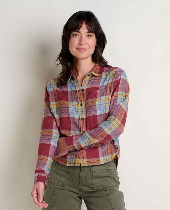 Toad & Co T1241411 Ws Re-Form Flannel Boxy LS Shirt