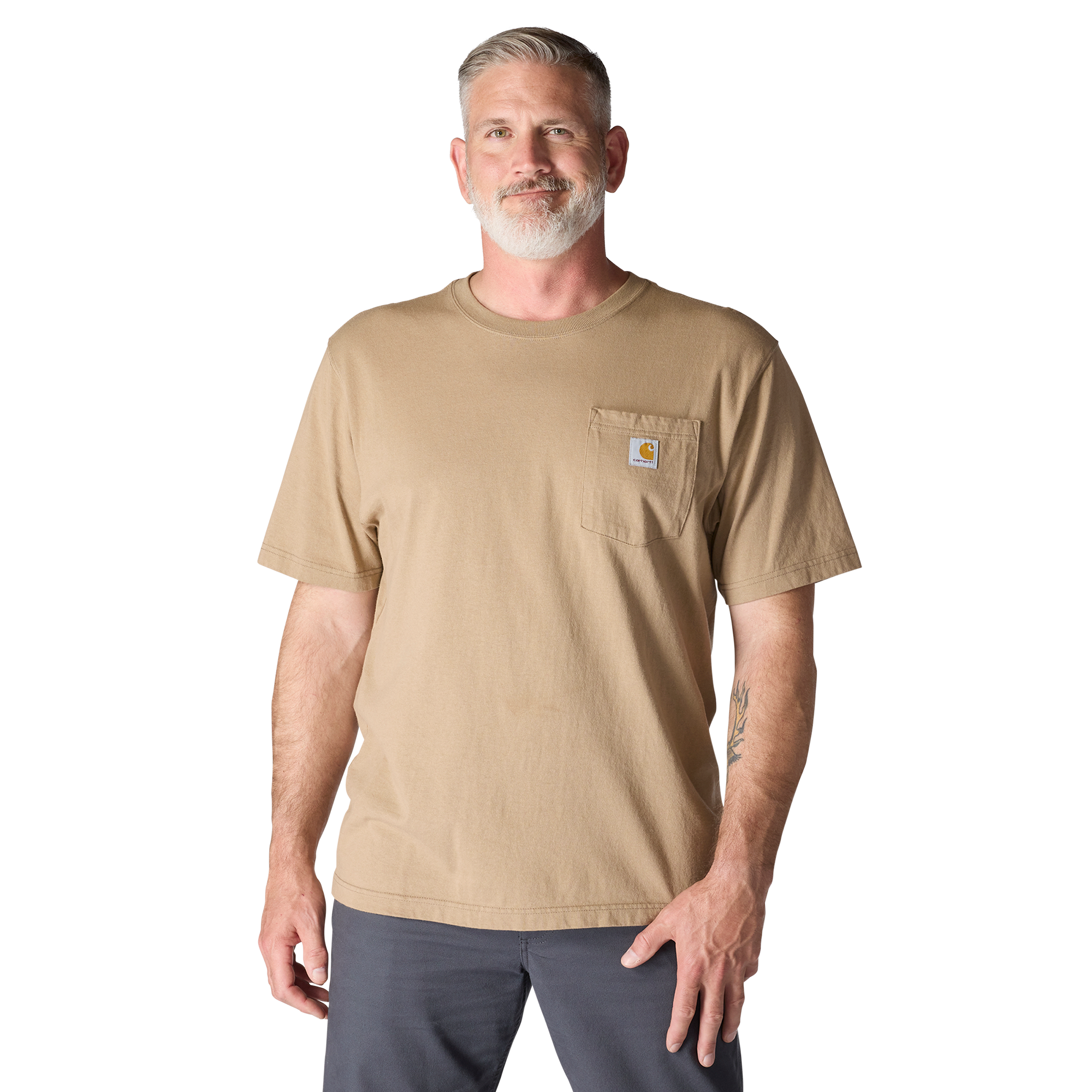 Carhartt K87DES Iconic Pocket Tee - Desert