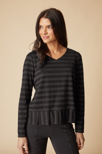 SHADOW STRIPE SEAMED TEE F26H