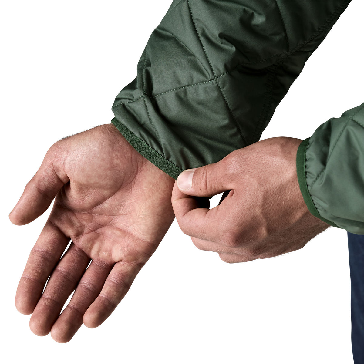 M's Diamond Quilted Bomber Hoody - 27611 - Canopy Green