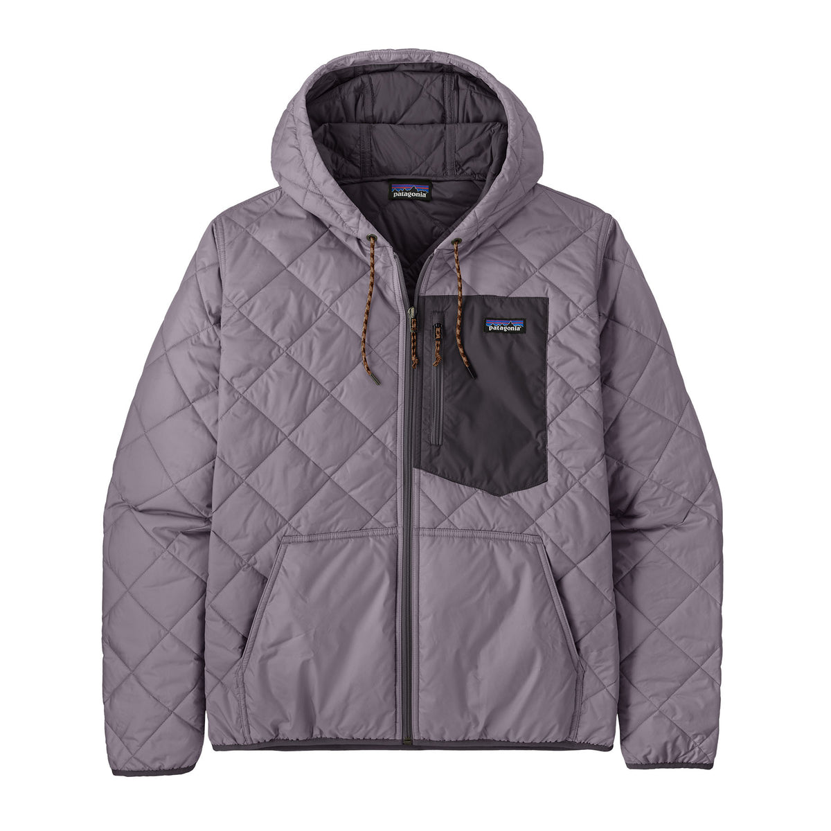 M's Diamond Quilted Bomber Hoody - 27611 - May Grey