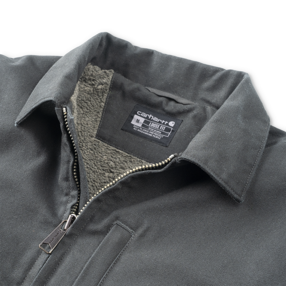 Carhartt 104293 Mens Loose Fit Washed Duck Sherpa-Lined Coat