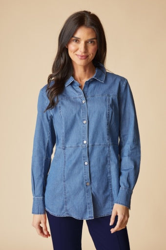 PRFCT TRAVEL DENIM SEAMED SHIRT F26H