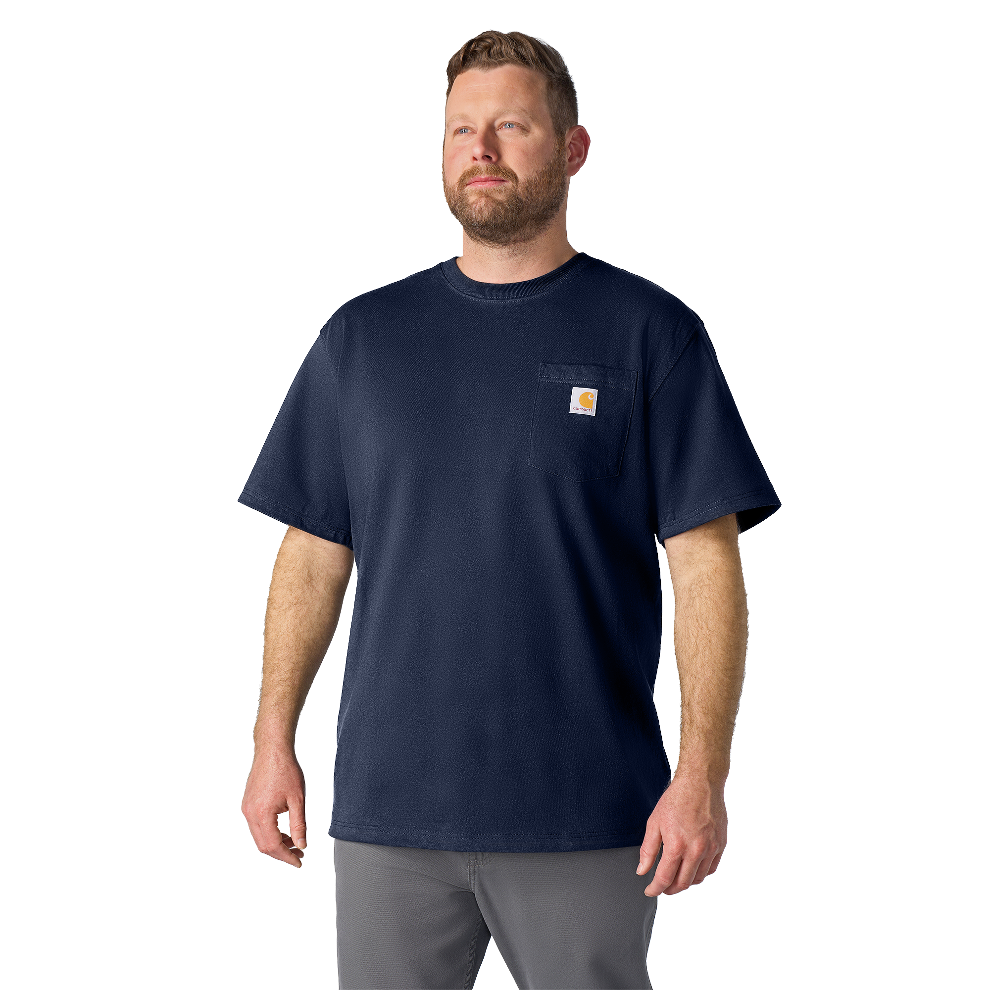 Carhartt K87NVY Iconic Pocket Tee - Navy