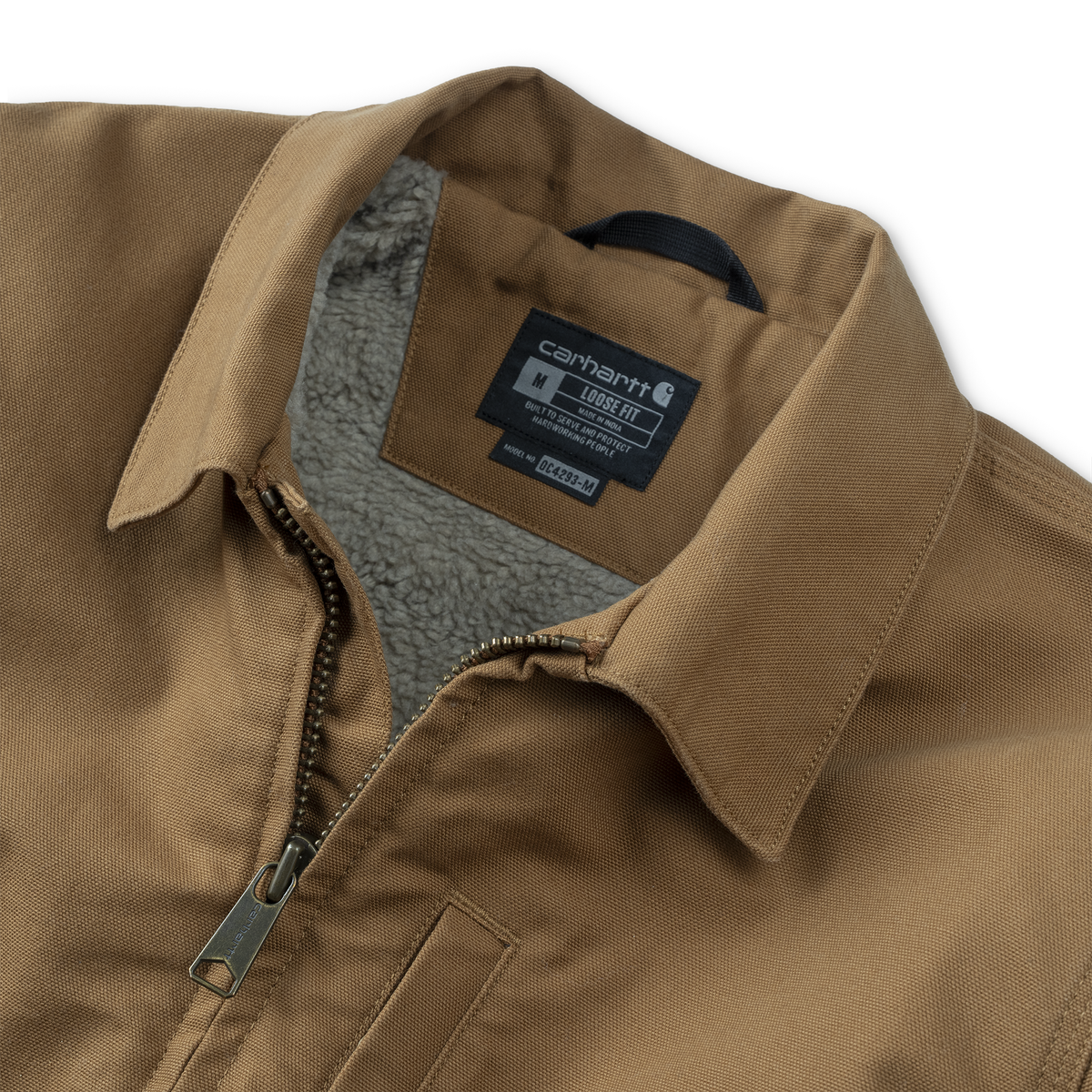 Carhartt 104293 Mens Loose Fit Washed Duck Sherpa-Lined Coat