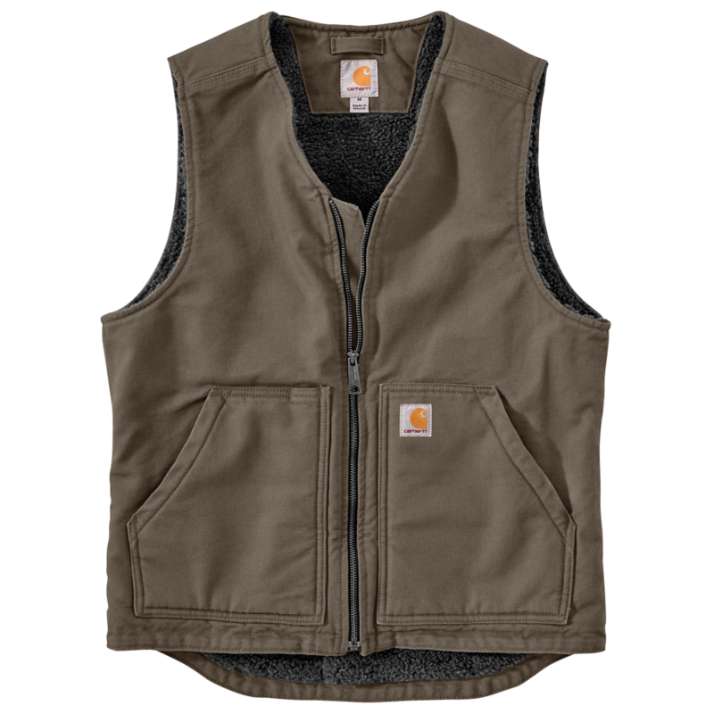 CARHARTT WASHED DUCK SHERPA LINED VEST 104394
