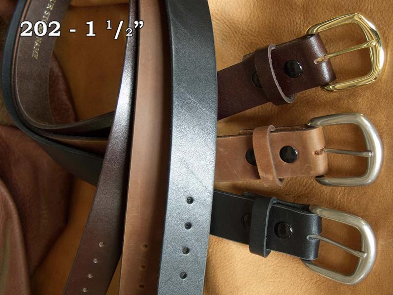 MARC WOLF LEATHER 202 1.5in OILED LEATHER BELT